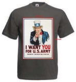 Tričko s potiskem I WANT YOU FOR U.S. ARMY