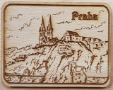 Dřevěná magnetka Vyšehrad