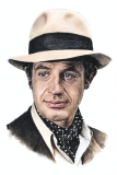 Jean-Paul Belmondo - reprodukce kresby, kolorovaná