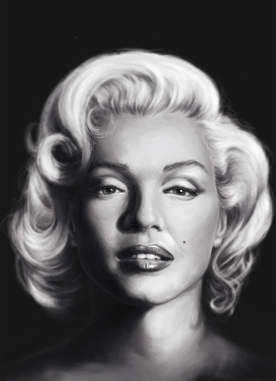 Marilyn Monroe - reprodukce kresby - NA OBJEDNÁVKU DO 5 DNŮ