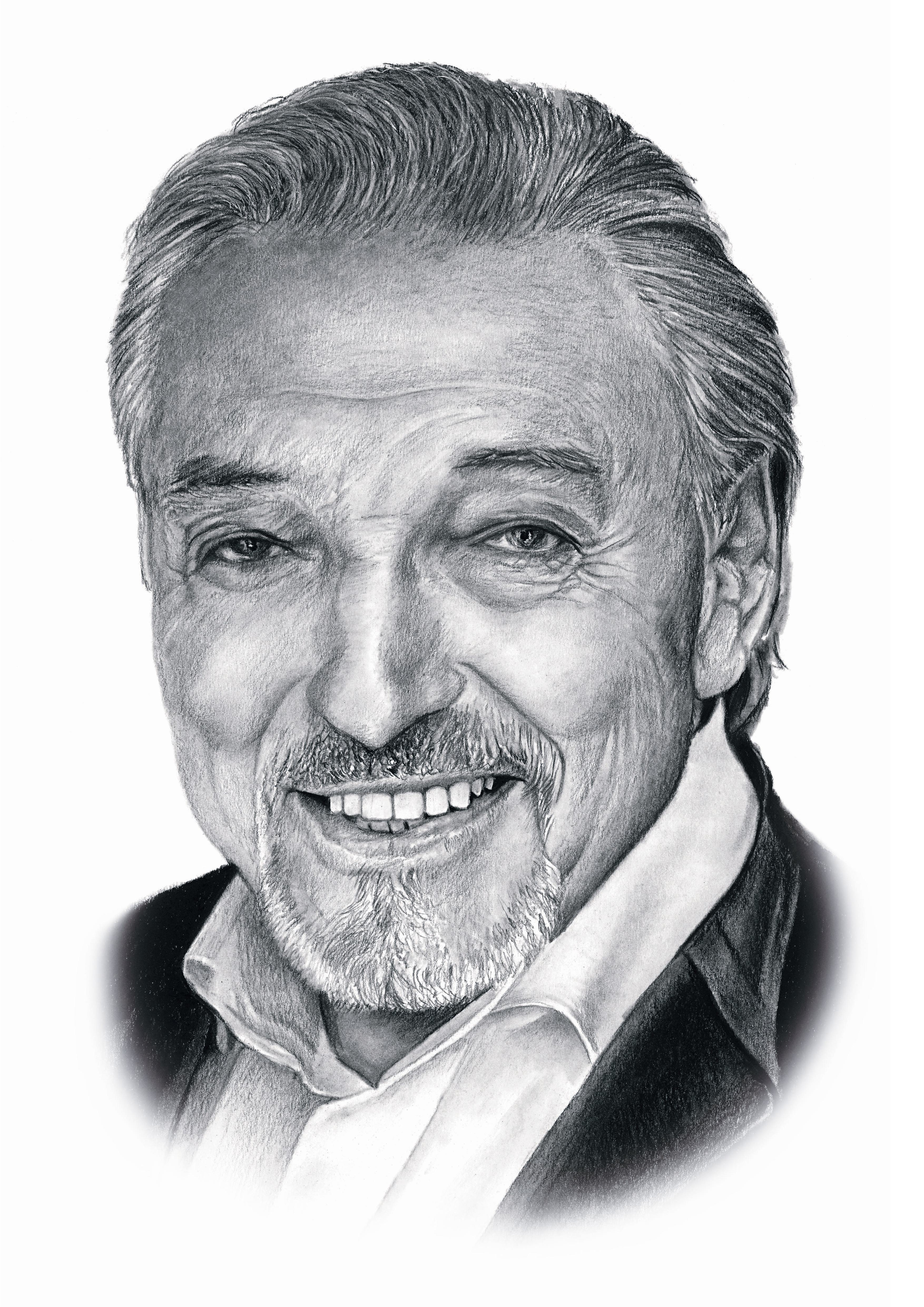 Karel Gott 8 černobílý - foto obraz na syntetickém papíru Polyart