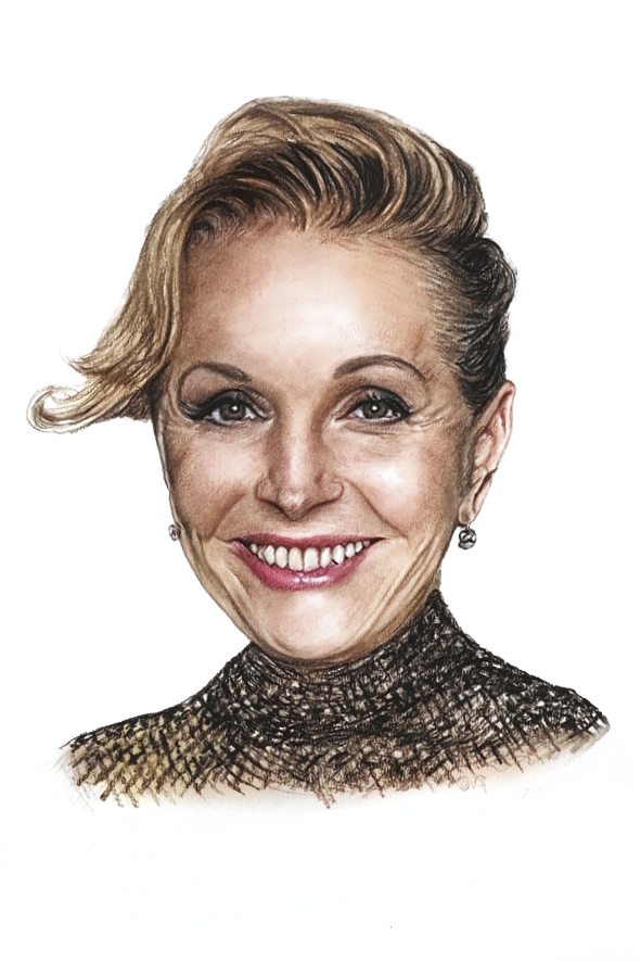 Helena Vondráčková - kolorovaná reprodukce kresby