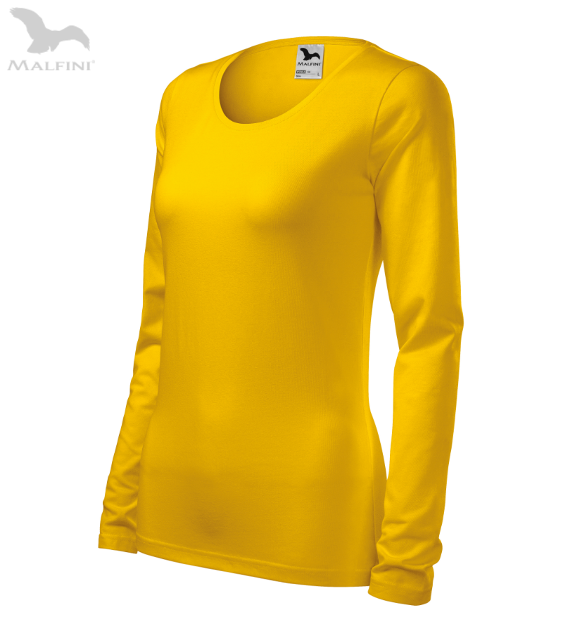 Tričko dámské s dlouhým rukávem Slim139 -  žlutá