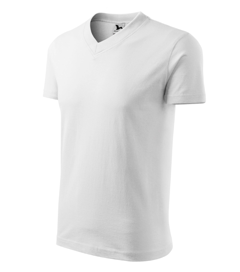 Tričko unisex V-neck 102 - bílá
