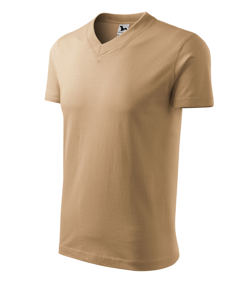 Tričko unisex V-neck 102 - písková