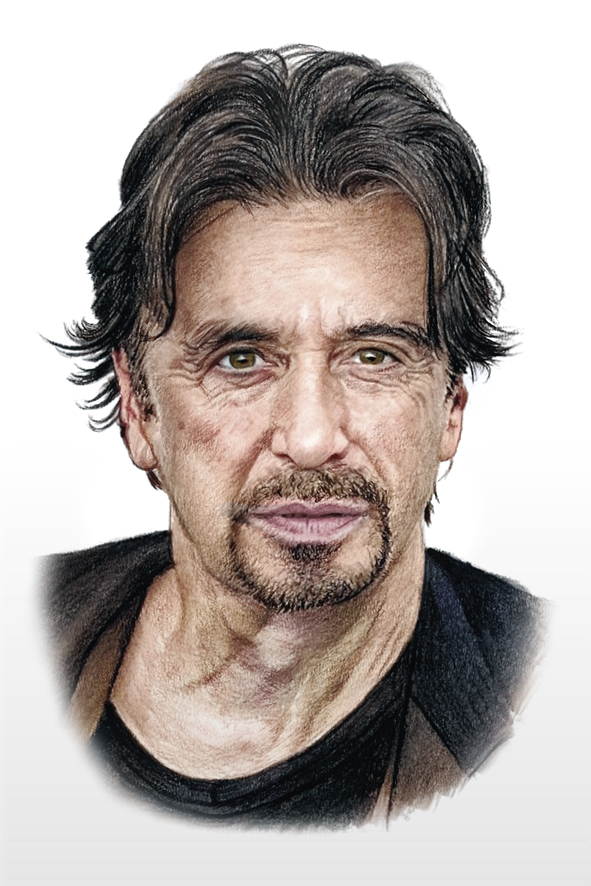 Al Pacino - kolorovaná reprodukce kresby
