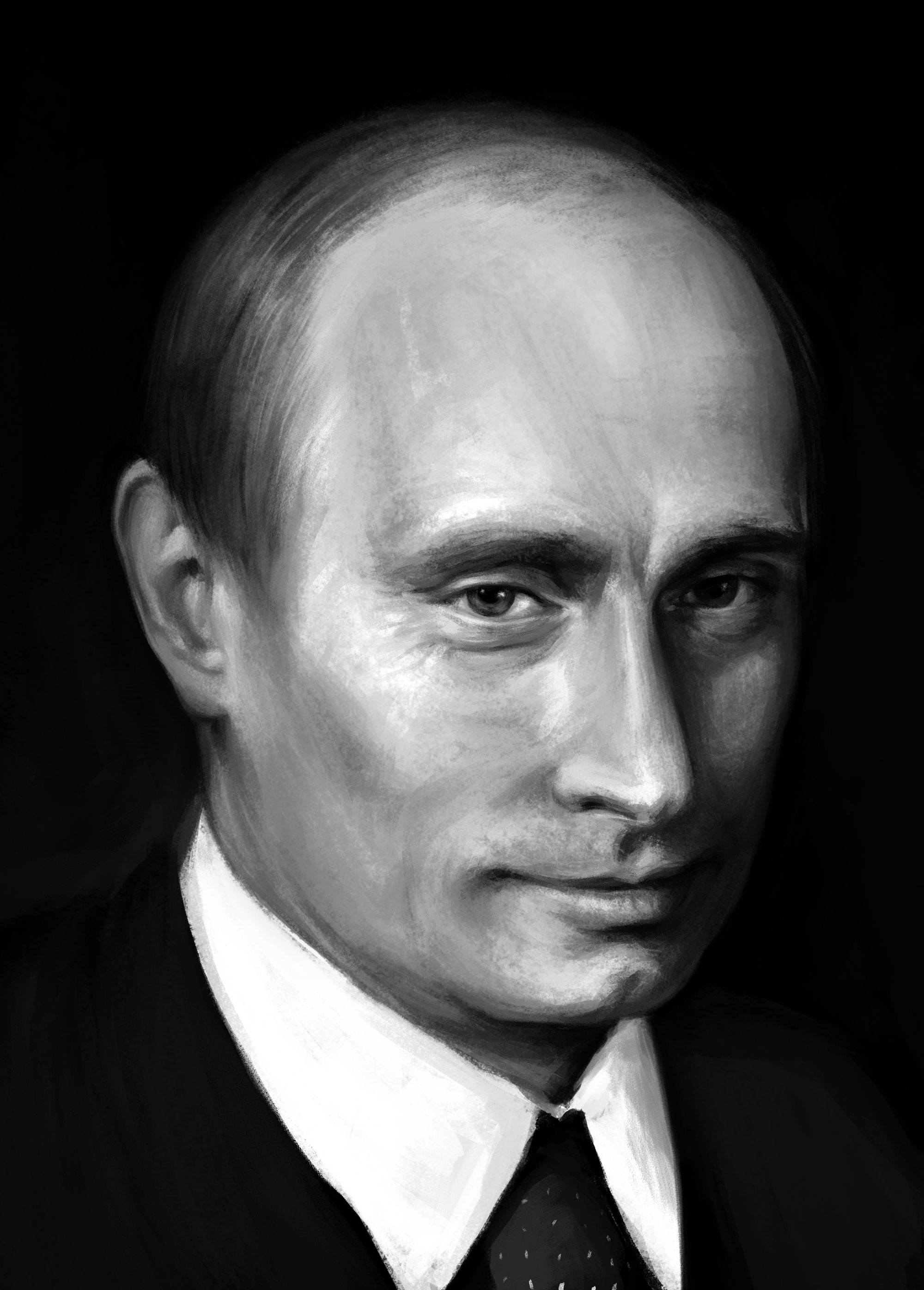 Vladimír Putin - reprodukce kresby