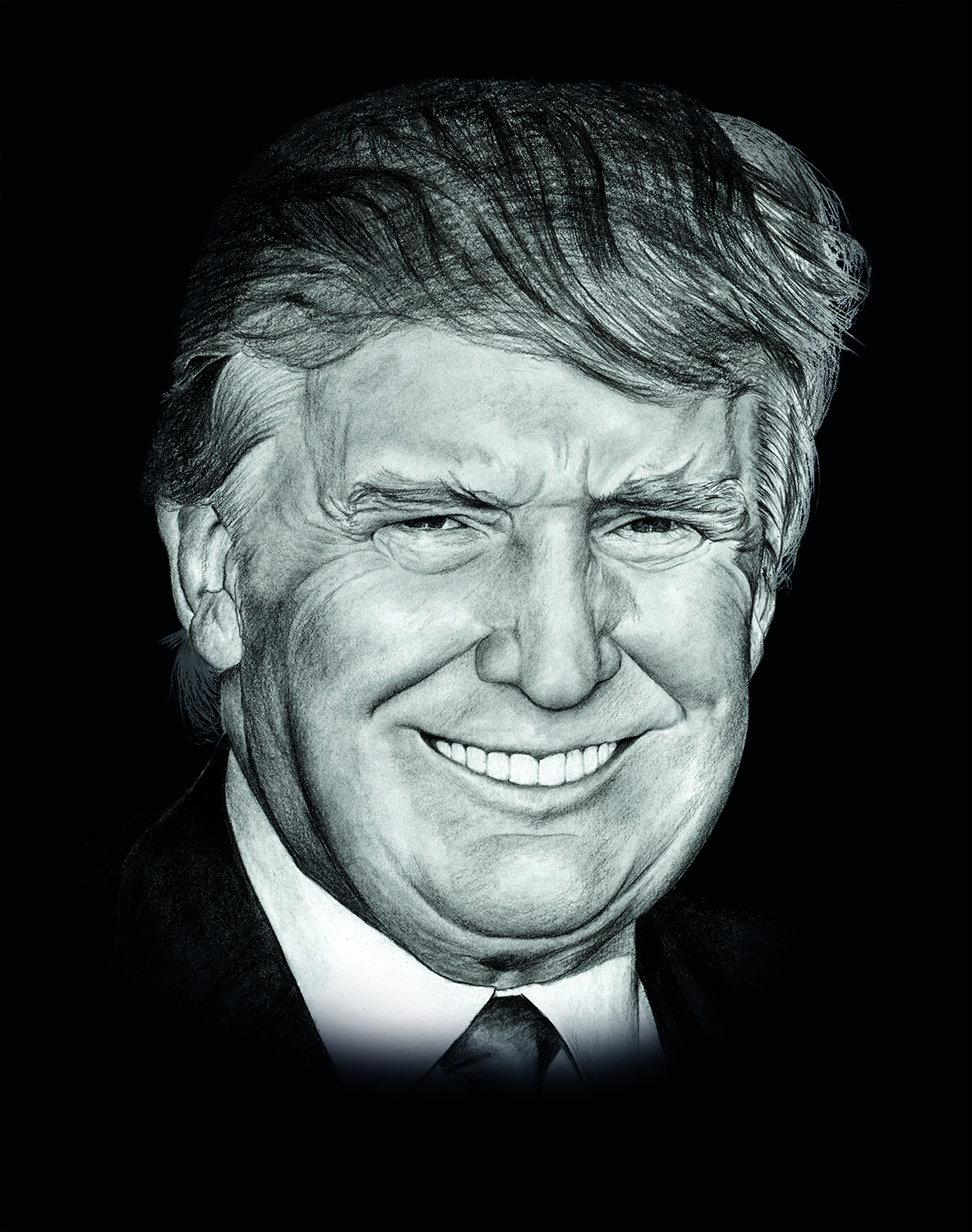 Donald Trump - reprodukce kresby - NA OBJEDNÁVKU DO 5 DNŮ