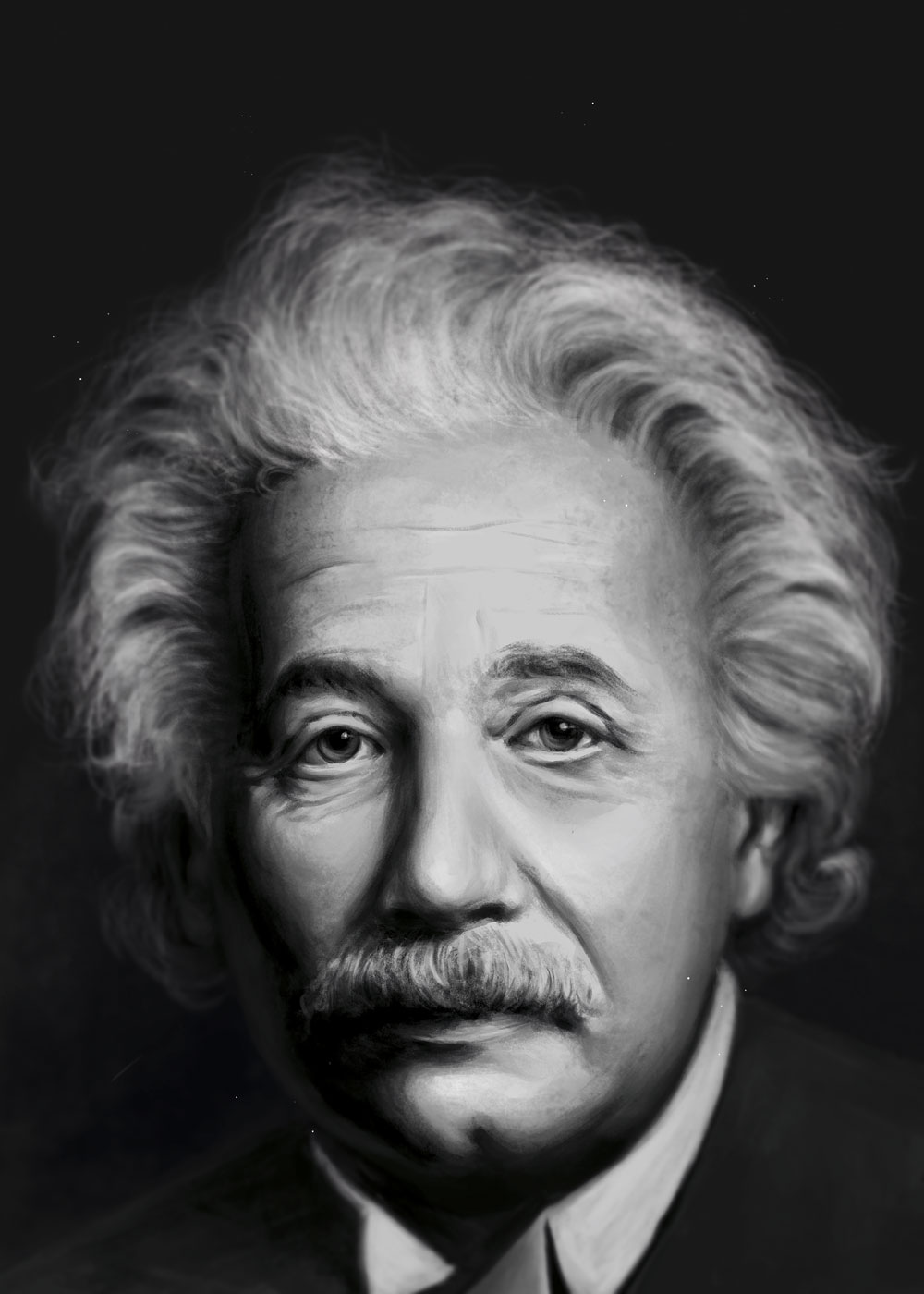Albert Einstein - reprodukce kresby - NA OBJEDNÁVKU DO 5 DNŮ
