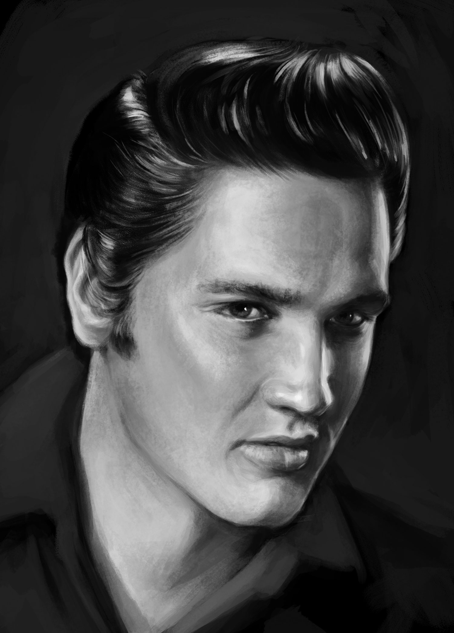 Elvis Presley - reprodukce kresby