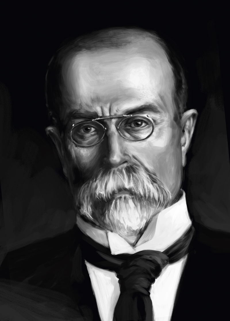 T. G. Masaryk - reprodukce kresby