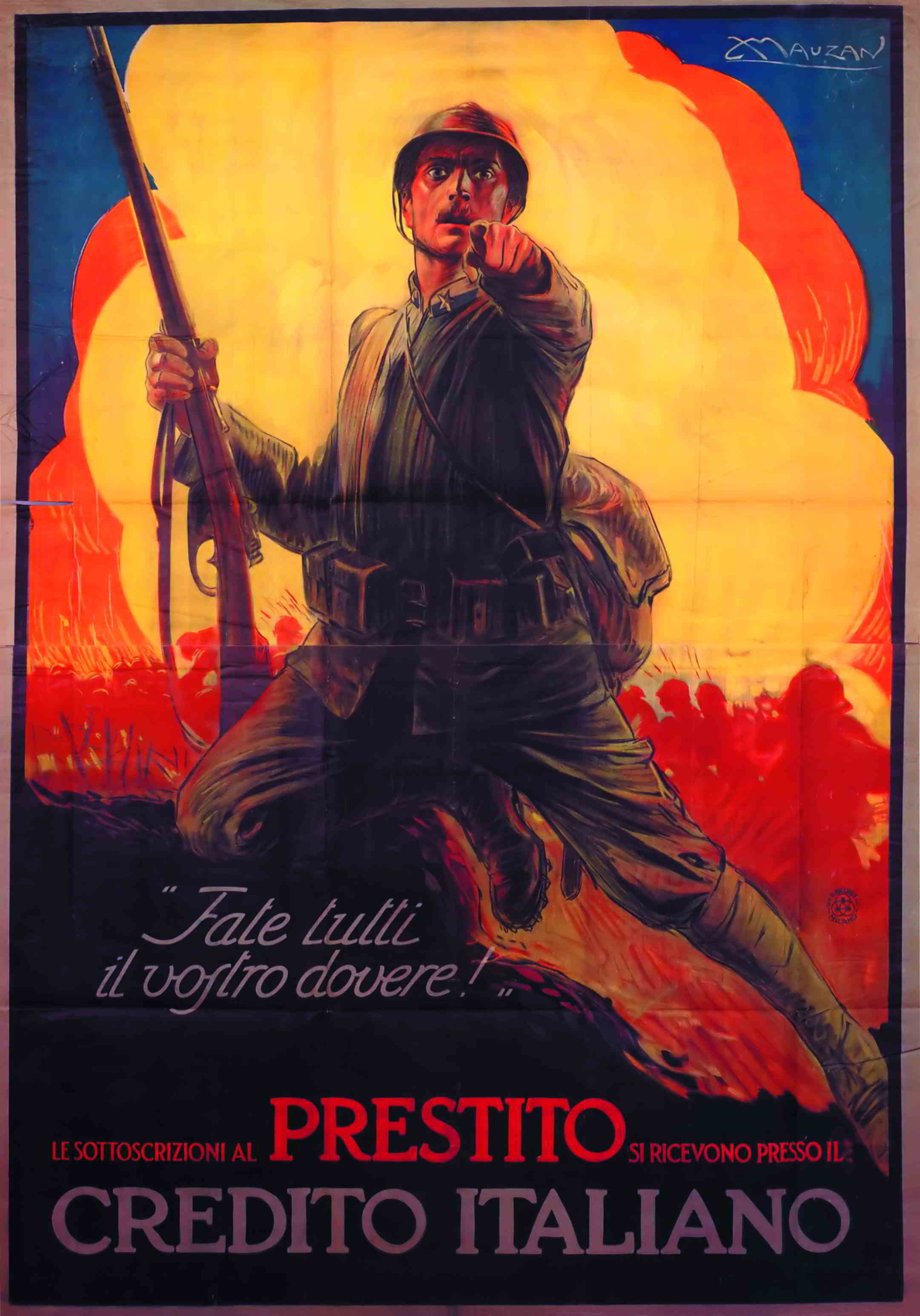 Válečný plakát č. 17 - reprodukce na plátně - na objednávku do 14 dnů