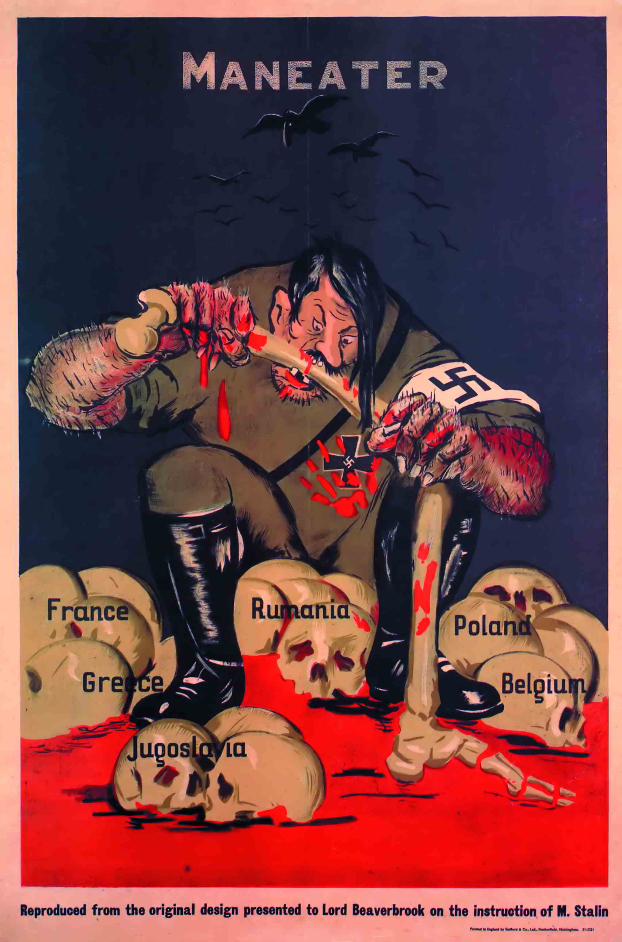 Válečný plakát č. 21 - reprodukce na plátně - na objednávku do 14 dnů