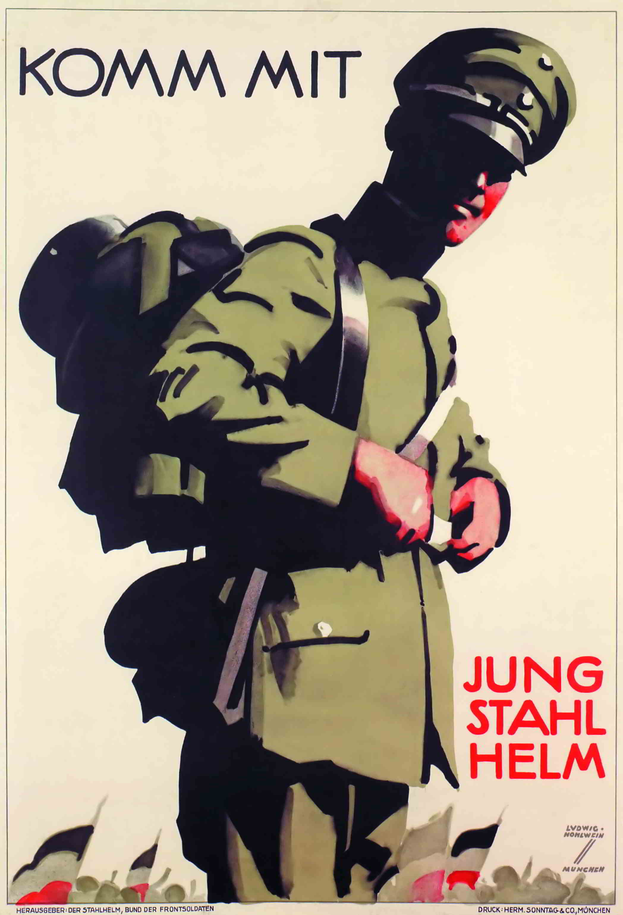 Válečný plakát č. 34 - reprodukce na plátně - na objednávku do 14 dnů