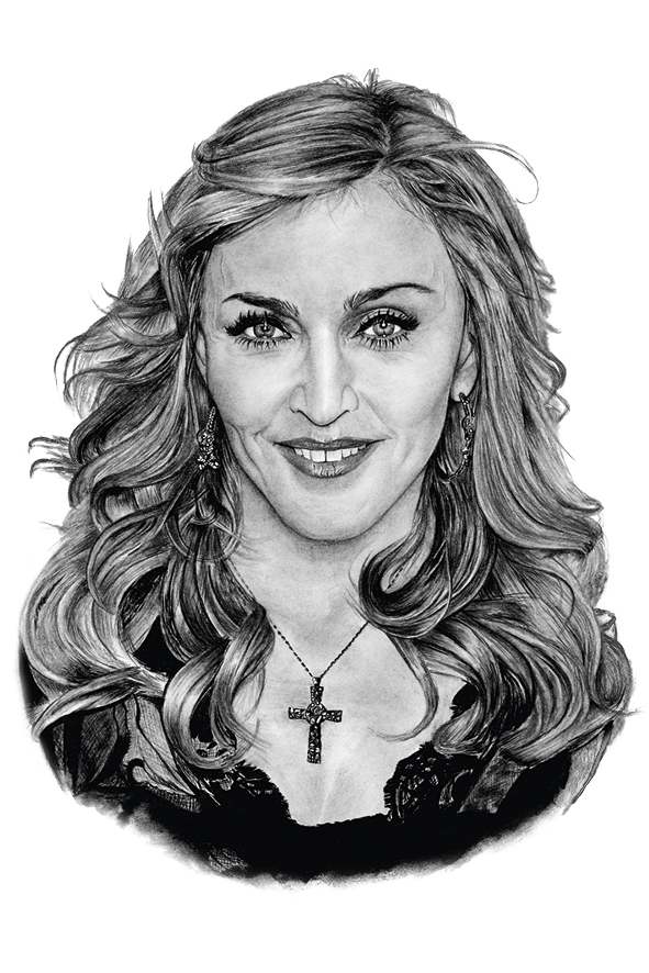 Madonna - reprodukce kresby - NA OBJEDNÁVKU DO 5 DNŮ