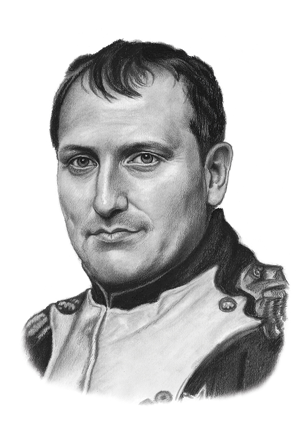 Napoleon Bonaparte - reprodukce kresby - NA OBJEDNÁVKU DO 5 DNŮ