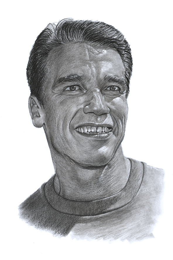 Arnold Schwarzenegger - reprodukce kresby - NA OBJEDNÁVKU DO 5 DNŮ