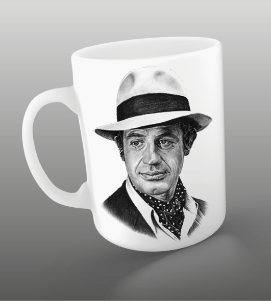Hrnek Jean-Paul Belmondo (černobílý)