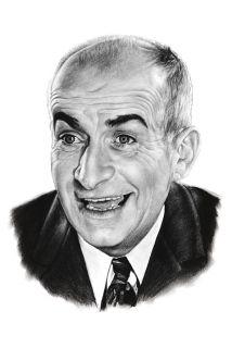 Louis de Funès - reprodukce kresby