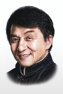 Jackie Chan - reprodukce kresby, kolorovaná