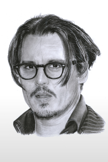 Johnny Depp - reprodukce kresby